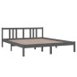 vidaXL Estructura de cama de madera maciza gris 160x200 cm vidaXL Estructura de cama de madera maciza gris 160x200 cm
