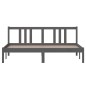 vidaXL Estructura de cama de madera maciza gris 160x200 cm vidaXL Estructura de cama de madera maciza gris 160x200 cm