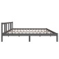 vidaXL Estructura de cama de madera maciza gris 160x200 cm vidaXL Estructura de cama de madera maciza gris 160x200 cm
