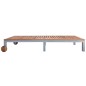 vidaXL Tumbona con cojín madera maciza de acacia y acero galvanizado vidaXL Tumbona con cojín madera maciza de acacia y acero galvanizado