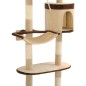 vidaXL Rascador de gato de pared postes de sisal 194 cm beige y marrón vidaXL Rascador de gato de pared postes de sisal 194 cm beige y marrón