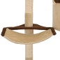 vidaXL Rascador de gato de pared postes de sisal 194 cm beige y marrón vidaXL Rascador de gato de pared postes de sisal 194 cm beige y marrón