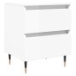 vidaXL Mesita de noche madera de ingeniería blanco brillo 40x35x50 cm vidaXL Mesita de noche madera de ingeniería blanco brillo 40x35x50 cm