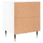 vidaXL Mesita de noche madera de ingeniería blanco brillo 40x35x50 cm vidaXL Mesita de noche madera de ingeniería blanco brillo 40x35x50 cm