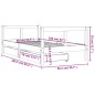 vidaXL Estructura de cama infantil con cajones madera de pino 80x160cm vidaXL Estructura de cama infantil con cajones madera de pino 80x160cm