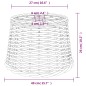 vidaXL Pantalla para lámpara de techo mimbre blanco Ø40x26 cm vidaXL Pantalla para lámpara de techo mimbre blanco Ø40x26 cm