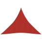 vidaXL Toldo de vela rojo HDPE 160 g/m² 4,5x4,5x4,5 m
