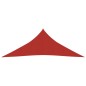 vidaXL Toldo de vela rojo HDPE 160 g/m² 4,5x4,5x4,5 m