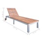 vidaXL Tumbona con cojín madera maciza de acacia y acero galvanizado vidaXL Tumbona con cojín madera maciza de acacia y acero galvanizado