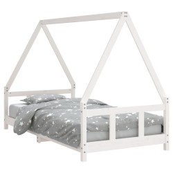 vidaXL Estructura de cama para niños madera de pino blanco 90x190 cm
