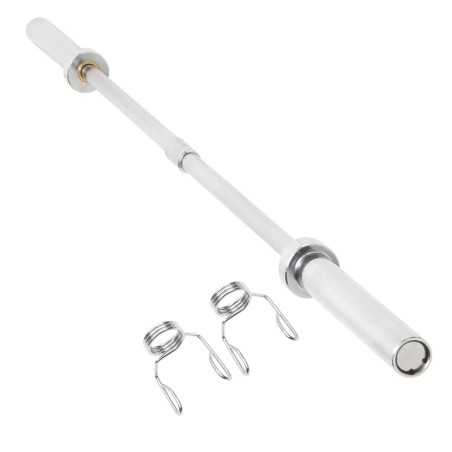 vidaXL Pesas olímpicas de acero 180 cm