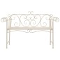 vidaXL Banco de jardín 132 cm metal antiguo blanco vidaXL Banco de jardín 132 cm metal antiguo blanco