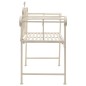 vidaXL Banco de jardín 132 cm metal antiguo blanco vidaXL Banco de jardín 132 cm metal antiguo blanco