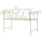vidaXL Banco de jardín 132 cm metal antiguo blanco vidaXL Banco de jardín 132 cm metal antiguo blanco