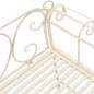 vidaXL Banco de jardín 132 cm metal antiguo blanco vidaXL Banco de jardín 132 cm metal antiguo blanco