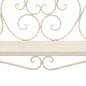 vidaXL Banco de jardín 132 cm metal antiguo blanco vidaXL Banco de jardín 132 cm metal antiguo blanco