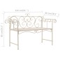 vidaXL Banco de jardín 132 cm metal antiguo blanco vidaXL Banco de jardín 132 cm metal antiguo blanco