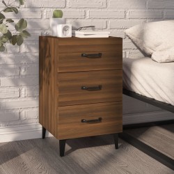 vidaXL Mesita de noche madera de ingeniería marrón roble 40x40x66 cm