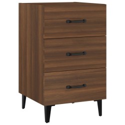 vidaXL Mesita de noche madera de ingeniería marrón roble 40x40x66 cm