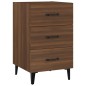 vidaXL Mesita de noche madera de ingeniería marrón roble 40x40x66 cm vidaXL Mesita de noche madera de ingeniería marrón roble 40x40x66 cm