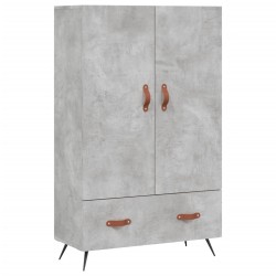 vidaXL Aparador alto madera de ingeniería gris hormigón 69,5x31x115 cm