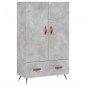 vidaXL Aparador alto madera de ingeniería gris hormigón 69,5x31x115 cm vidaXL Aparador alto madera de ingeniería gris hormigón 69,5x31x115 cm