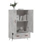 vidaXL Aparador alto madera de ingeniería gris hormigón 69,5x31x115 cm vidaXL Aparador alto madera de ingeniería gris hormigón 69,5x31x115 cm