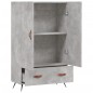 vidaXL Aparador alto madera de ingeniería gris hormigón 69,5x31x115 cm vidaXL Aparador alto madera de ingeniería gris hormigón 69,5x31x115 cm