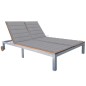 vidaXL Tumbona 2 personas con cojín madera maciza de acacia y acero vidaXL Tumbona 2 personas con cojín madera maciza de acacia y acero