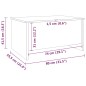 vidaXL Mesa de centro madera contrachapada gris Sonoma 80x55,5x41,5 cm vidaXL Mesa de centro madera contrachapada gris Sonoma 80x55,5x41,5 cm