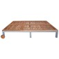 vidaXL Tumbona 2 personas con cojín madera maciza de acacia y acero vidaXL Tumbona 2 personas con cojín madera maciza de acacia y acero