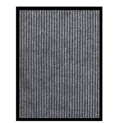 vidaXL Felpudo de rayas gris 60x80 cm