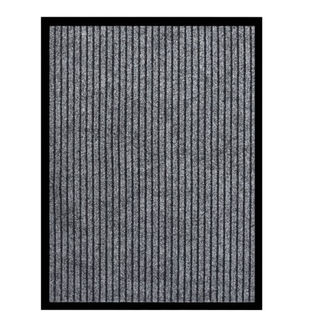vidaXL Felpudo de rayas gris 60x80 cm