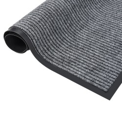 vidaXL Felpudo de rayas gris 60x80 cm
