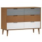 vidaXL Mesita de noche MOLDE madera maciza de pino marrón 113x40x80 cm vidaXL Mesita de noche MOLDE madera maciza de pino marrón 113x40x80 cm