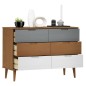 vidaXL Mesita de noche MOLDE madera maciza de pino marrón 113x40x80 cm vidaXL Mesita de noche MOLDE madera maciza de pino marrón 113x40x80 cm