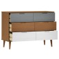vidaXL Mesita de noche MOLDE madera maciza de pino marrón 113x40x80 cm vidaXL Mesita de noche MOLDE madera maciza de pino marrón 113x40x80 cm