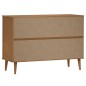 vidaXL Mesita de noche MOLDE madera maciza de pino marrón 113x40x80 cm vidaXL Mesita de noche MOLDE madera maciza de pino marrón 113x40x80 cm