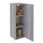 vidaXL Mueble para TV madera contrachapada gris Sonoma 30,5x30x90 cm vidaXL Mueble para TV madera contrachapada gris Sonoma 30,5x30x90 cm