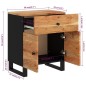 vidaXL Mesita de noche madera acacia madera contrachapada 50x33x60 cm vidaXL Mesita de noche madera acacia madera contrachapada 50x33x60 cm