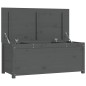 vidaXL Caja de almacenaje madera maciza de pino gris 110x50x45,5 cm