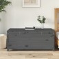 vidaXL Caja de almacenaje madera maciza de pino gris 110x50x45,5 cm