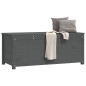 vidaXL Caja de almacenaje madera maciza de pino gris 110x50x45,5 cm