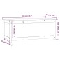 vidaXL Caja de almacenaje madera maciza de pino gris 110x50x45,5 cm
