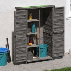 vidaXL Cobertizo para herramientas jardín madera pino gris 83x57x140cm