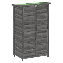 vidaXL Cobertizo para herramientas jardín madera pino gris 83x57x140cm