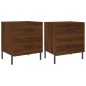 vidaXL Mesita noche 2 uds madera ingeniería marrón roble 40x35x47,5 cm vidaXL Mesita noche 2 uds madera ingeniería marrón roble 40x35x47,5 cm
