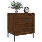 vidaXL Mesita noche 2 uds madera ingeniería marrón roble 40x35x47,5 cm vidaXL Mesita noche 2 uds madera ingeniería marrón roble 40x35x47,5 cm