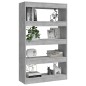 vidaXL Estantería/divisor madera ingeniería gris hormigón 80x30x135 cm vidaXL Estantería/divisor madera ingeniería gris hormigón 80x30x135 cm