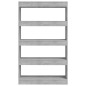 vidaXL Estantería/divisor madera ingeniería gris hormigón 80x30x135 cm vidaXL Estantería/divisor madera ingeniería gris hormigón 80x30x135 cm